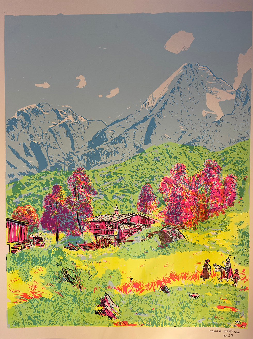 Ripoff of Carl Milner's 'Alpine Landscape Painting