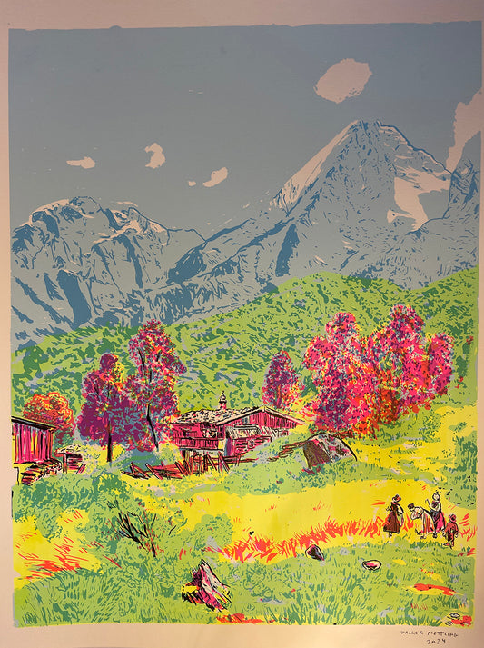 Ripoff of Carl Milner's 'Alpine Landscape Painting